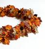 Fall Maple Garland with LED Lights: 5.9ft Artificial Autumn Leaves Hanging Vines for Seasonal Home Décor Thanksgiving Fireplace Mantel Party Decorati