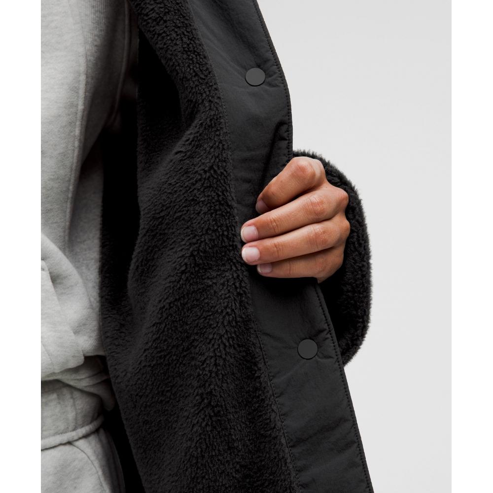 Lululemon Fleece Lined Insulated Long Coat Black