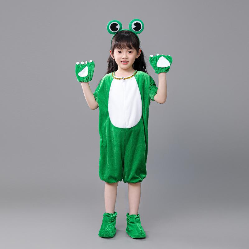 Costume da Ballo Rana Verde per Bambini - Vestito di Scena per Girini che Cercano la Mamma