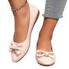 Fashion 2024 Brand Ladies Shoes Shallow Women's Flats Fashion Butterfly-knot Daily Flats Women Hot Sale Plus Size Solid Flat Low Heels