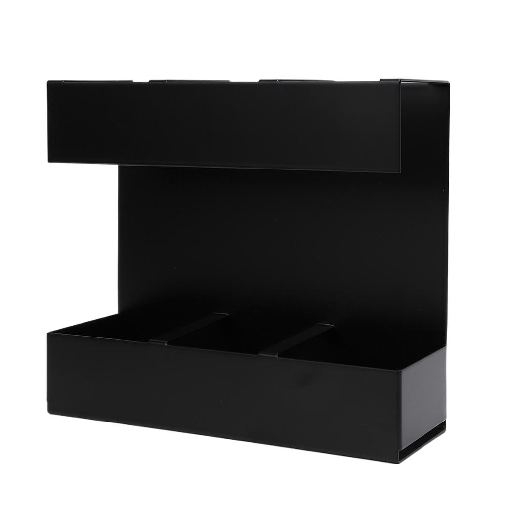 Straw Organizer 3 Compartment Iron Straw Chopstick Storage Kitchen Utensil Holder with Bottom Drain for Countertop