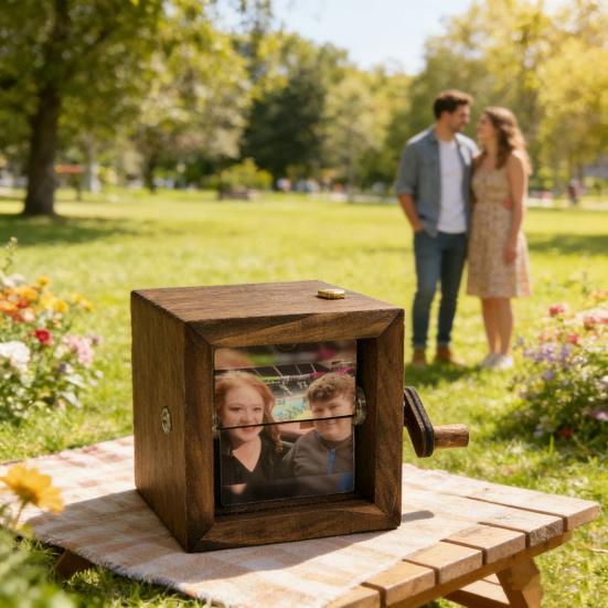 Custom Flip Photo Box Personalized Photo Flipbook Frame Animation Machine Mechanical Hand-crank Picture Flipper