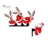 Vánoční dekorace rohu dveří Rustikální dřevěný Santa Claus Elk Gnome Skřítek Levý Pravý Rámeček Cedule Hrana předních dveří Postýlka Sváteční ozdoba