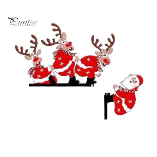 Vánoční dekorace rohu dveří Rustikální dřevěný Santa Claus Elk Gnome Skřítek Levý Pravý Rámeček Cedule Hrana předních dveří Postýlka Sváteční ozdoba