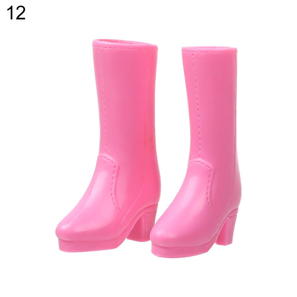 1Pair Doll Shoes Long Knees Boots High Heel Casual Sneakers Miniature Shoes For Foot Length 2 CM Dolls Clothes Accessories