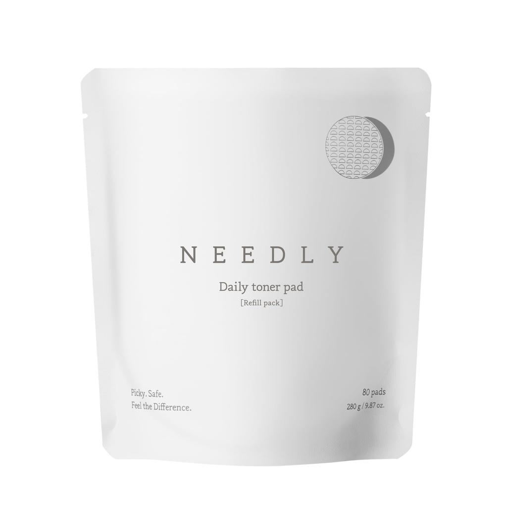 NEEDLY Moisturizing Daily Toner Pads Korean Cosmetics Refill (Hyaluronic Acid) - - 80-Pack