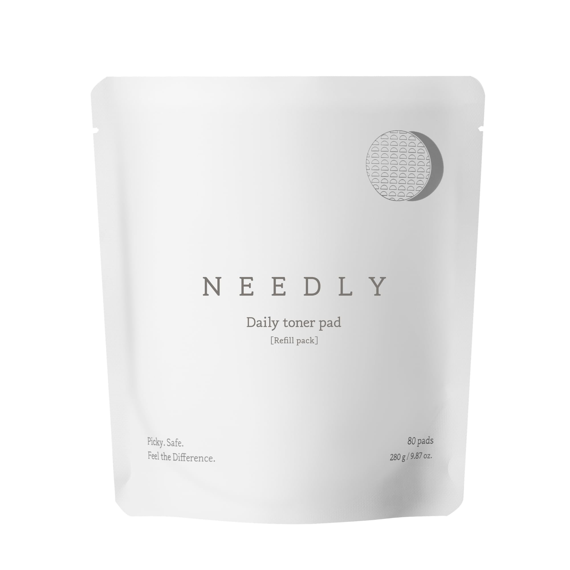 NEEDLY Moisturizing Daily Toner Pads Korean Cosmetics Refill (Hyaluronic Acid) - - 80-Pack