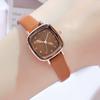 Retro Small Square Dial Student Watch Women'S Simple Style Small Dial Belt Watch Quartz Watch