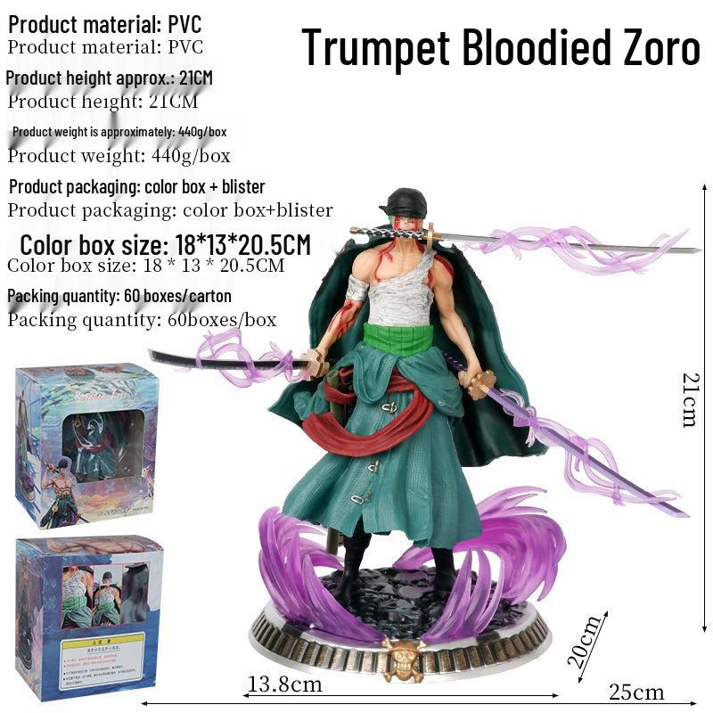 One Piece Zoro Three-Sword Style Figure - Small Size Anime Merchandise