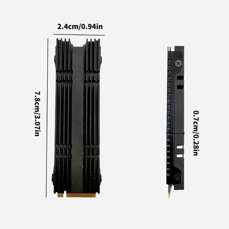 Advanced Heat Solution For M.2 2280 NVMe Drive Optimized Airflows Design Reduces 5℃-30℃ Operating Temperatures