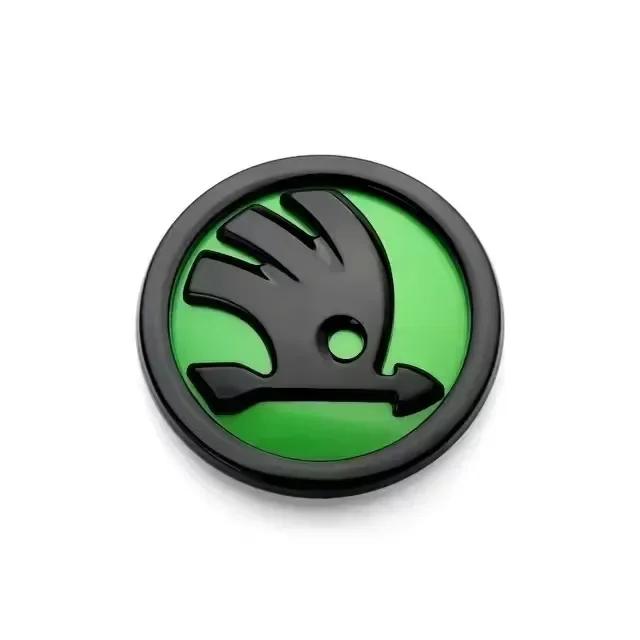 Skoda ABS Car Badge S Logo for Octavia Rapid Fabia YETI A7 Superb KAMIQ Scala VRS Front Rear Tail Trunk Sticker Auto Accessory YI2