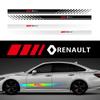 2pcs Car Side Body Stripe Stickers DIY Decal For Renault DACIA Fluence Scenic Loguna Duster Zoe Trafic Laguna Captur Megane Clio D111