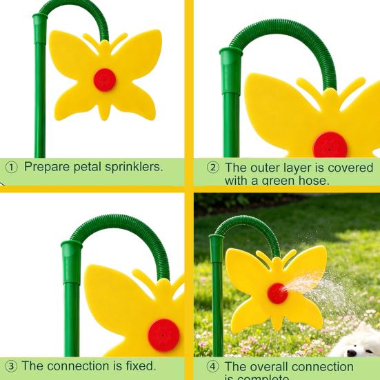 Aspersor de Césped Mariposa Loca, Aspersor de Jardín Mariposa Bailarina, Divertido Aspersor Mariposa Giratorio 360 Grados para Riego de Jardín y Patio, Perros Niños