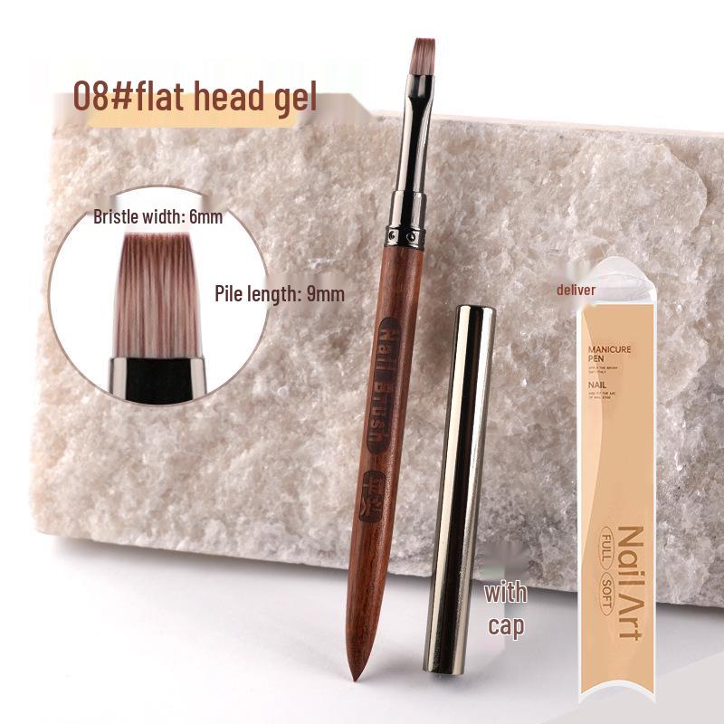 Popular Sandalwood Nail Art Brush Set: Liner, Triangle, and Flower Design Pens