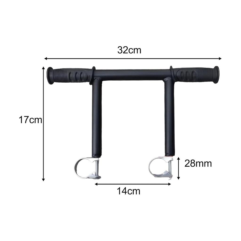 Universal Stroller Handle Extender Bar Adjustable Height Extension Armrest for Tall Parents Durable Metal Construction Fits Most Prams and Pushchairs
