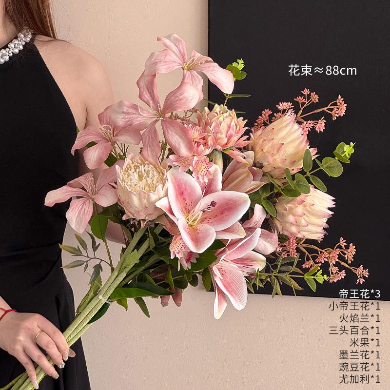 Französische Luxus-Kunstblumen Künstliche Simulierte Blumensträuße Hochwertige Realistische Foto-Requisiten Muttertag Hochzeitsdeko