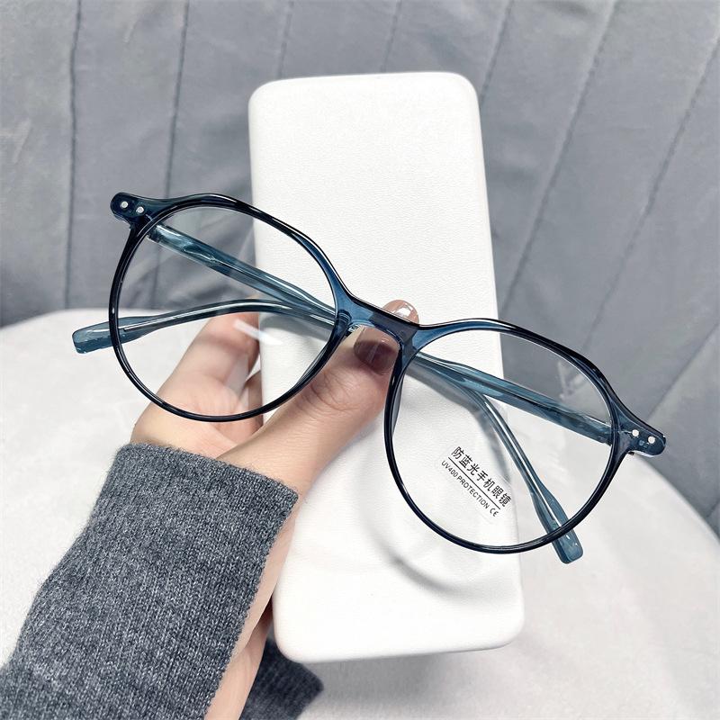 New Unisex Round Frame Glasses For Men Women  Anti-Blue Light Luxury Brand Green Leopard Optical Computer Reading Glasses