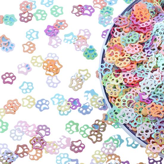 

Шикарный Анти-блеклый Широко применяемая форма кошачьей / собачьей лапы Мода Симпатичный нейл-арт Блеск Хлопья Красота Аксессуары Пайетки