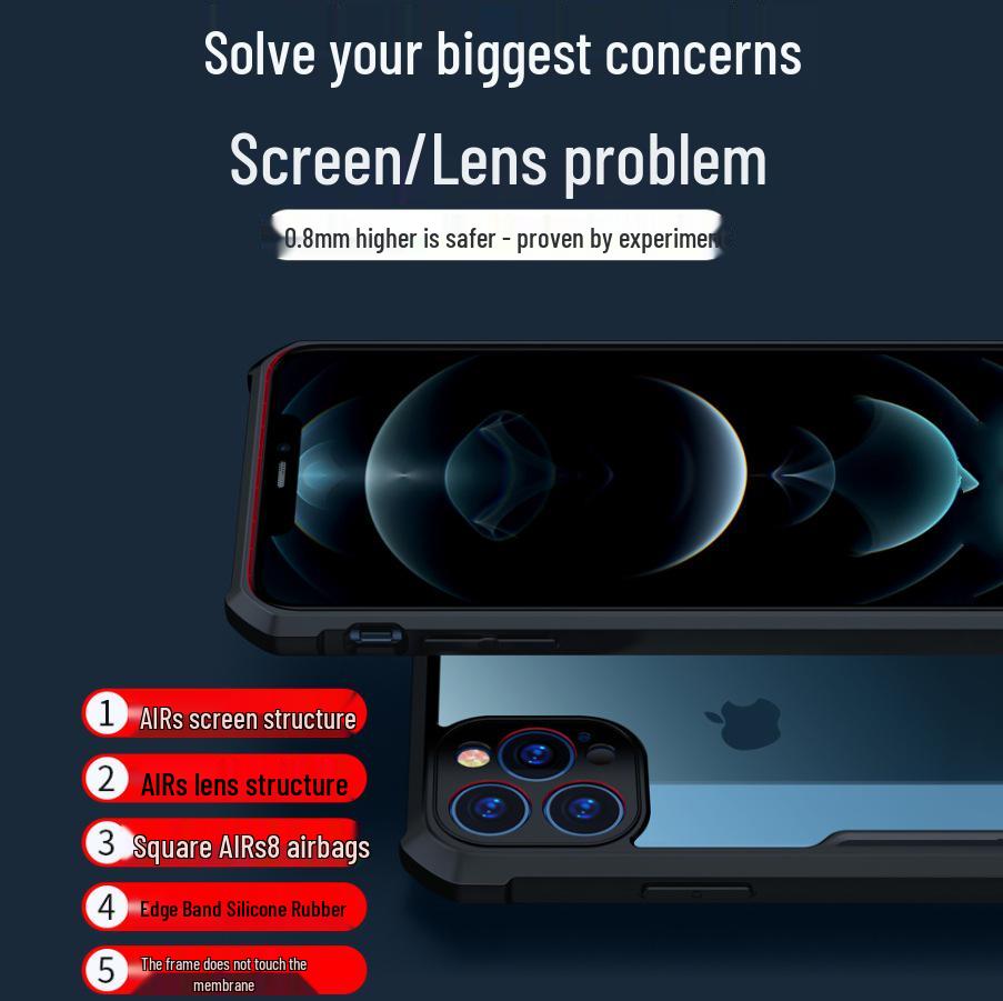 Silicone Anti-drop Full Coverage Protective Case for iPhone 14, 15 Pro, 16, 17 ProMax