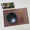 Natural Bamboo Table Mats Woven Placemat Retangle Shape Thickened Heat-Resistant Oil-Resistant Non-Slip Place Settings Parties Weddings Banquets