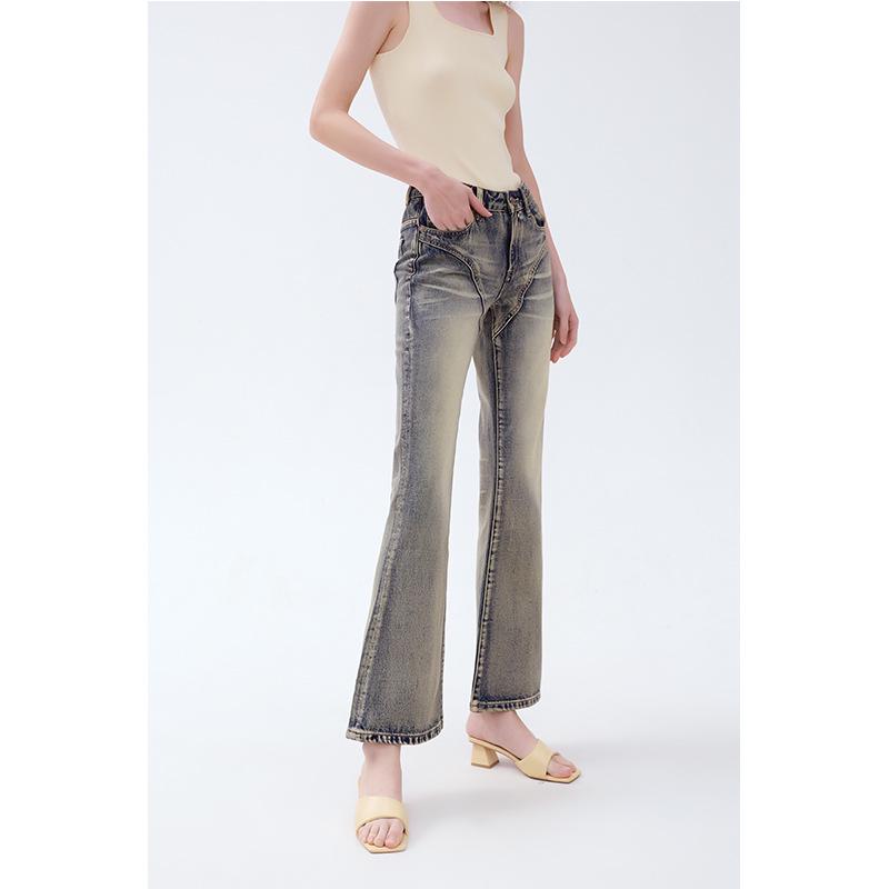 RI3 Women s Mid-Rise Slim-Fit Flare Jeans, Skin-Friendly Cotton, Retro Faded Blue 28