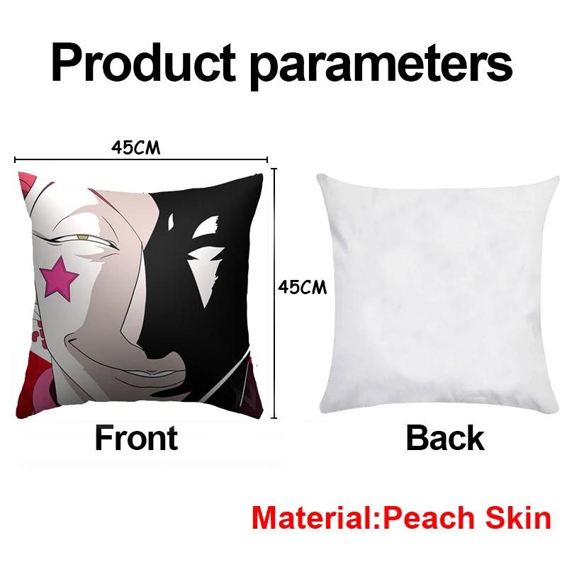45CM Anime HUNTER Hisoka Kurapika Killua Zoldyck Druck Kissenbezug Wohnzimmer Zuhause Sofa Auto Dekoration Kissenbezug Kissenbezug