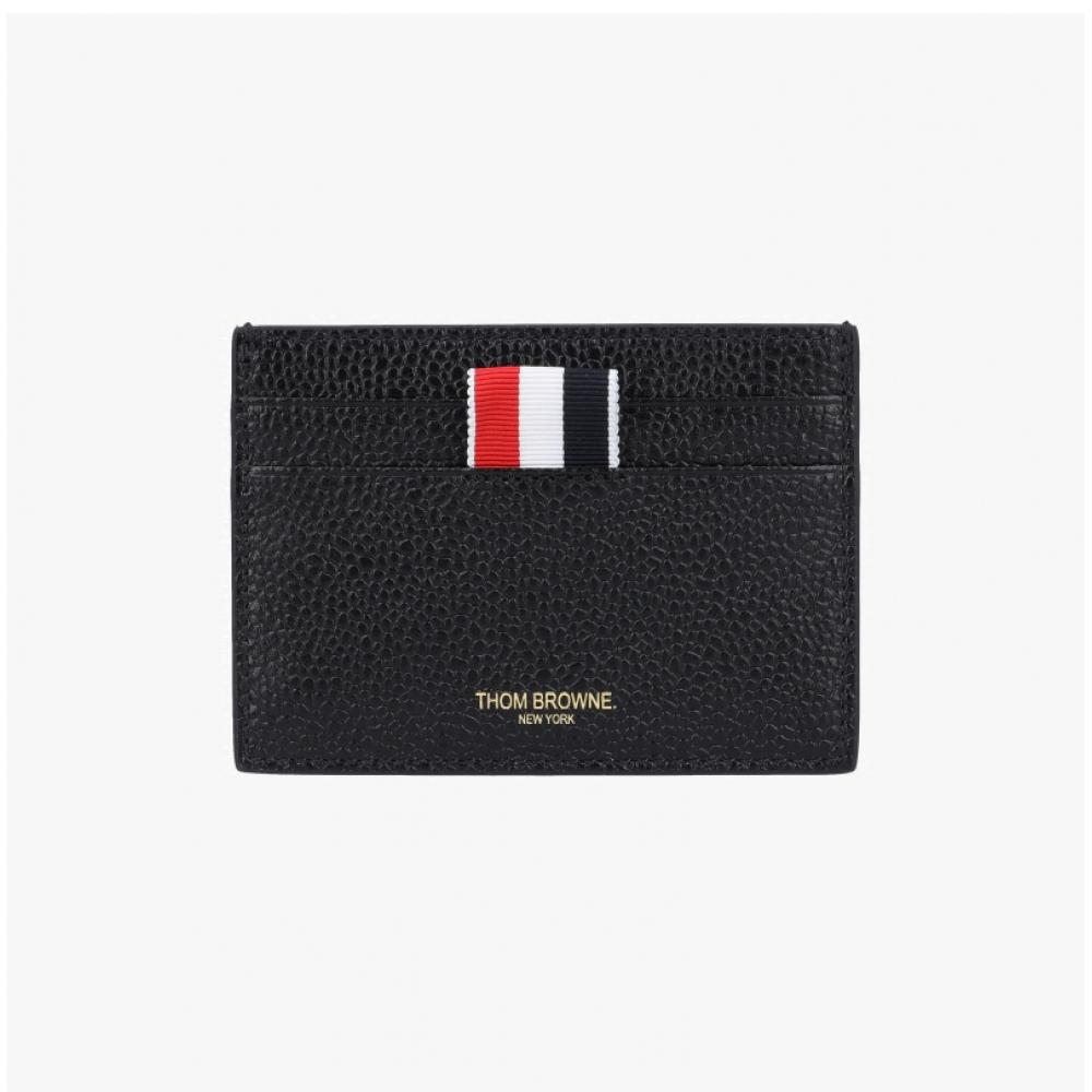 Thom Browne Pebble Grain Three Stripe Tab Punching Hector Card Case Uaw085a 001