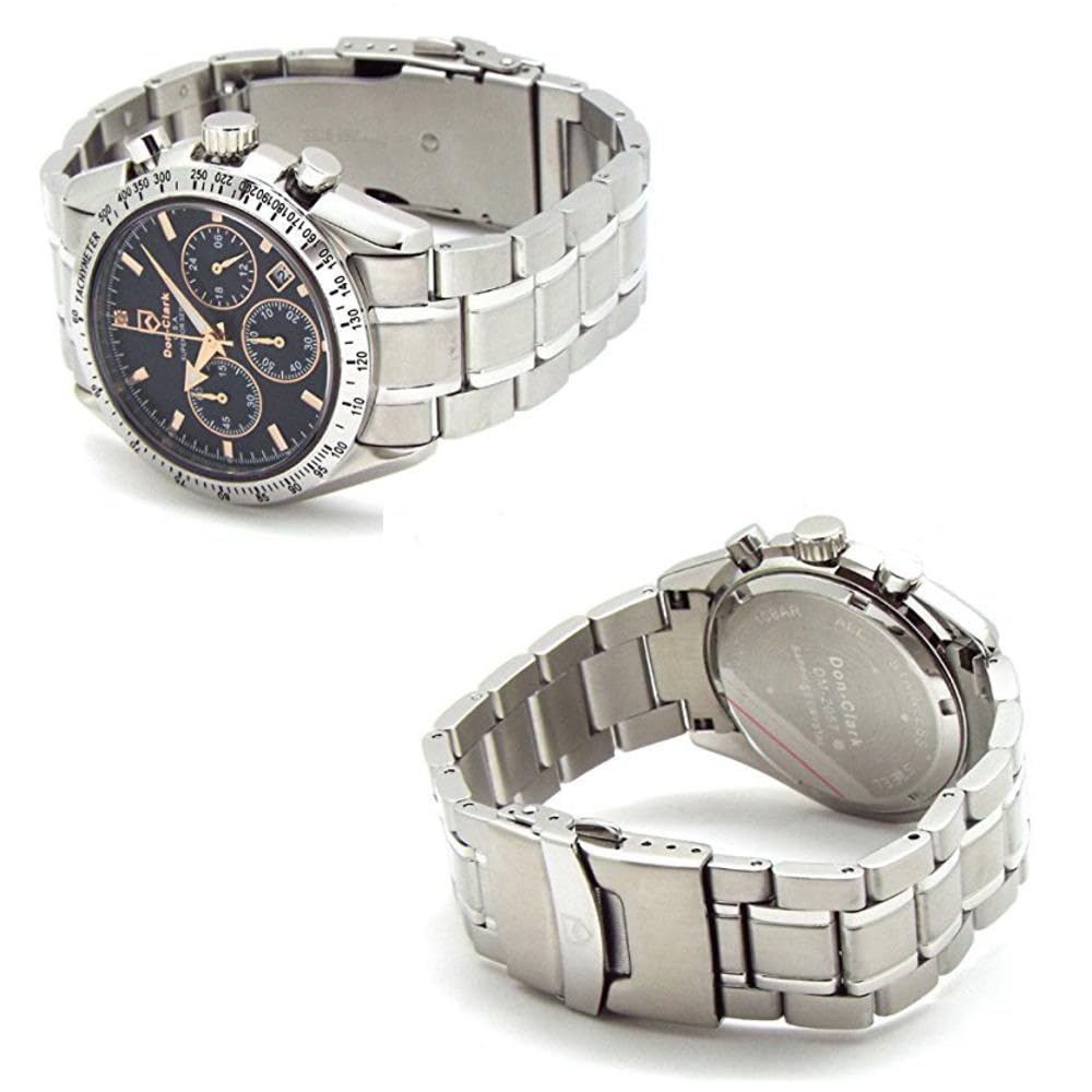 Limited Edition Men's Chronograph Watch with Tachymeter, Sapphire Crystal, Natural Black Shell Dial, and Strap Adjustment Tool