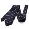Michiko London Brand Silk Jacquard Weave with Plaid and Embroidery D Necktie, 100% (D Pattern Navy)