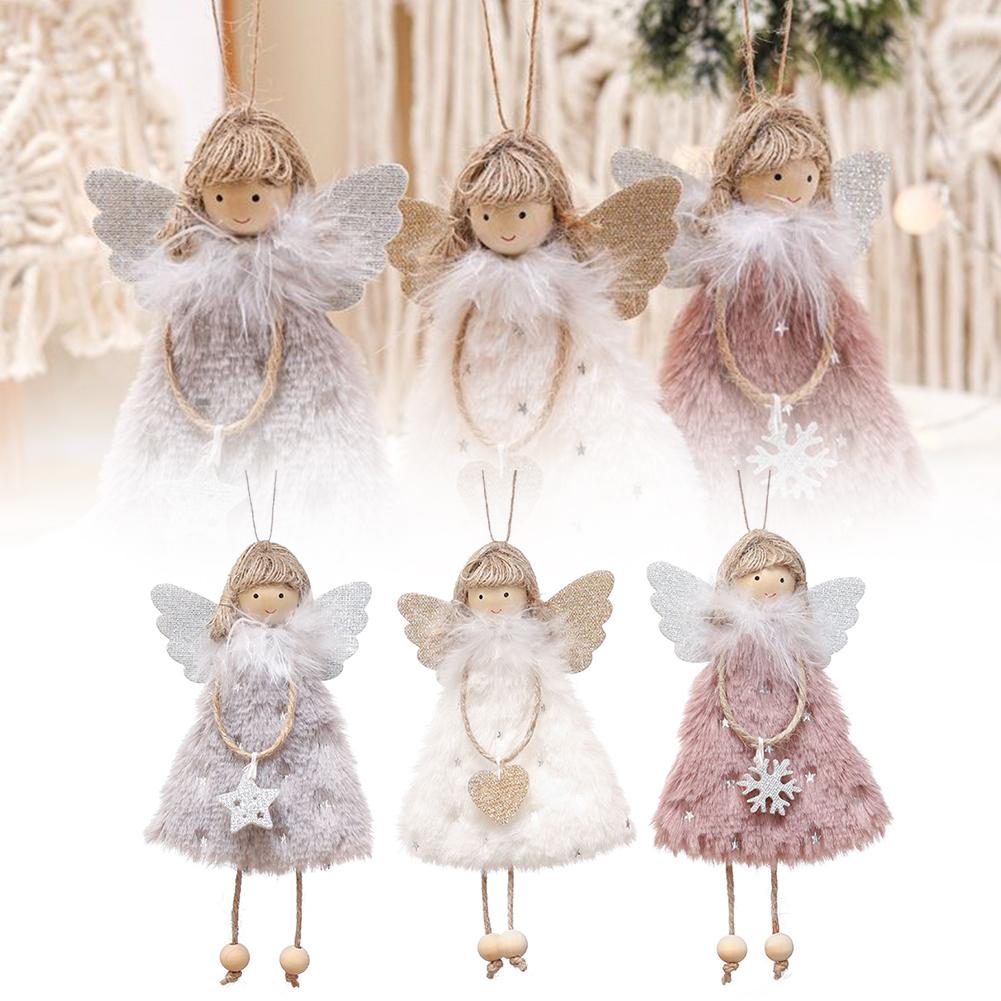 Christmas Angel Doll Pendant Xmas Tree Hanging Plush Table Decor Party Ornaments For Home Ornaments/Christmas Table Decorations