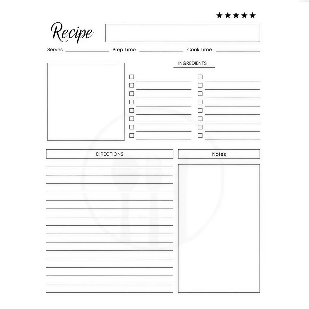 My Recipe Book, Diary, Kitchen Cooking Spiral Notebook, Glove Schedule