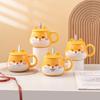 Creative Hand-painted Shiba Inu Mug Cute Cartoon Student Water Cup Office Coffee Cup Home Couple Breakfast Cup