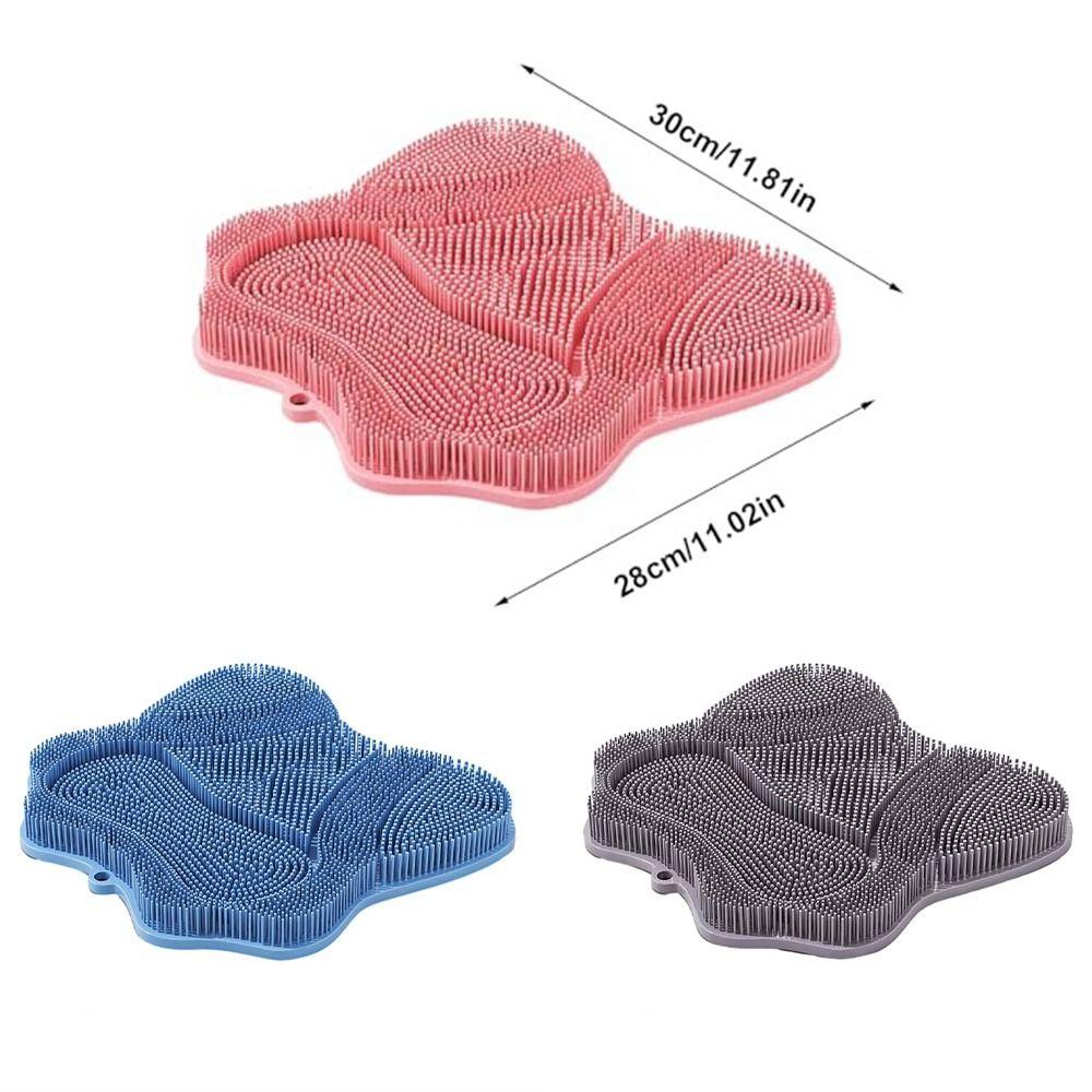 Suction Cups Cat Scratching Brush Self-grooming Soft Shower Massage Brush Exfoliating Non-Slip Foot Rubbing Brush Wall Sticker