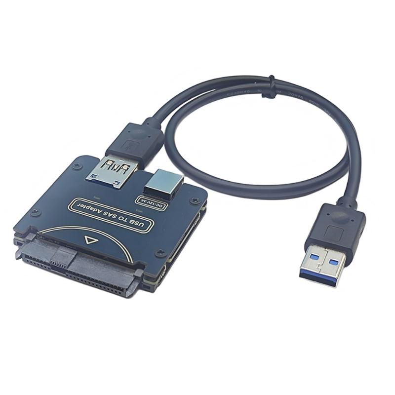 

USB3.0 к SAS 29Pin Кабель-мост Для компьютера PlugAnd Play Дизайн Для SFF 8482 Жесткого диска Требуется внешний 12В/3А 1