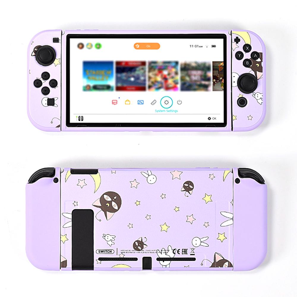 

DATA FROG For Nintendo Switch Stylish Printed Protective Case Game Console Anti-Drop TPU Shell B