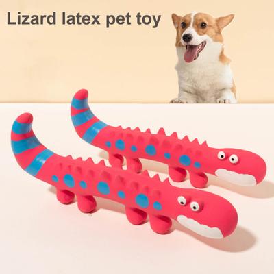 Haustier quietschendes Spielzeug, Bisszähigkeit mit beständigem, gutem Cartoon-Eidechsen-Sound-Effekt, Haustier-Hunde-Kauspielzeug, Heimtierbedarf