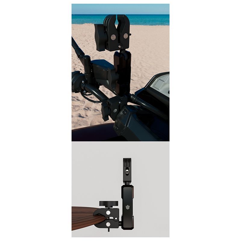 N91R-Camera Clamp Mount Super Clamp Adapter Double Head Multifunction Holder For Motorcycle Bicycle Camera Mounts