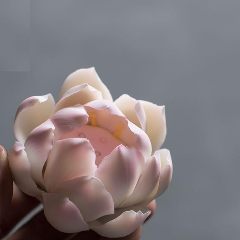 speed mao Stylish Lotus Incense Burner Stand, Incense and Candle Holder, Perfect for Relaxation and Healing, Pink