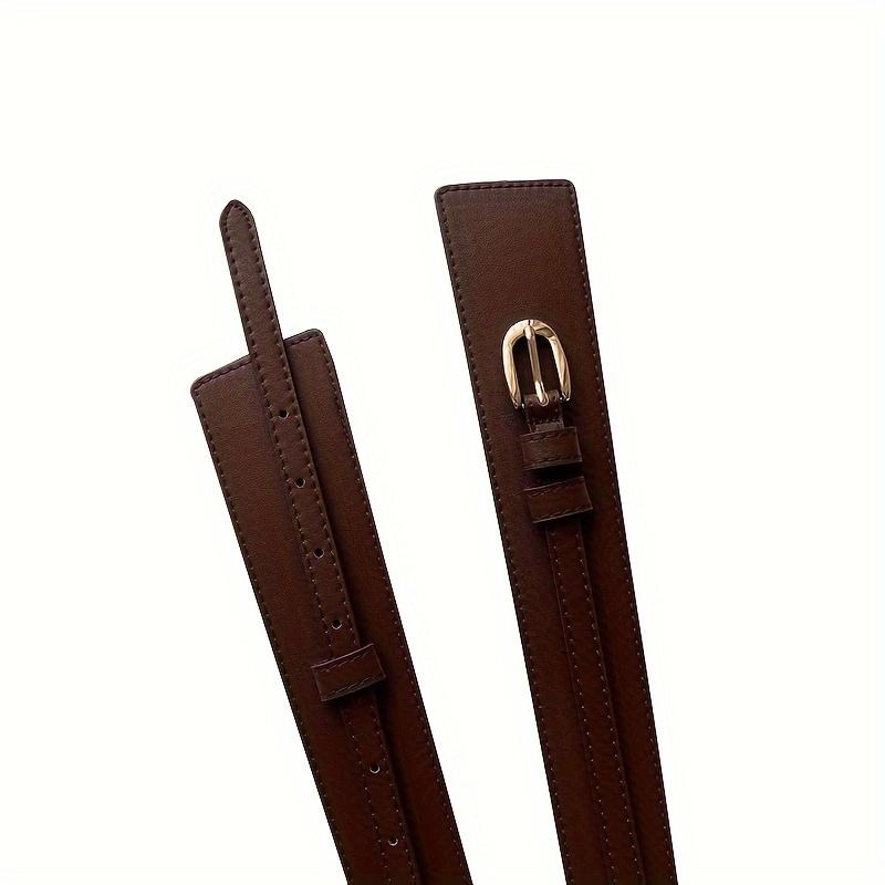 1PC Leather Detachable Girdle Stylish Pin Buckle Wide Waistband Vintage Coat Dress Belt For Women