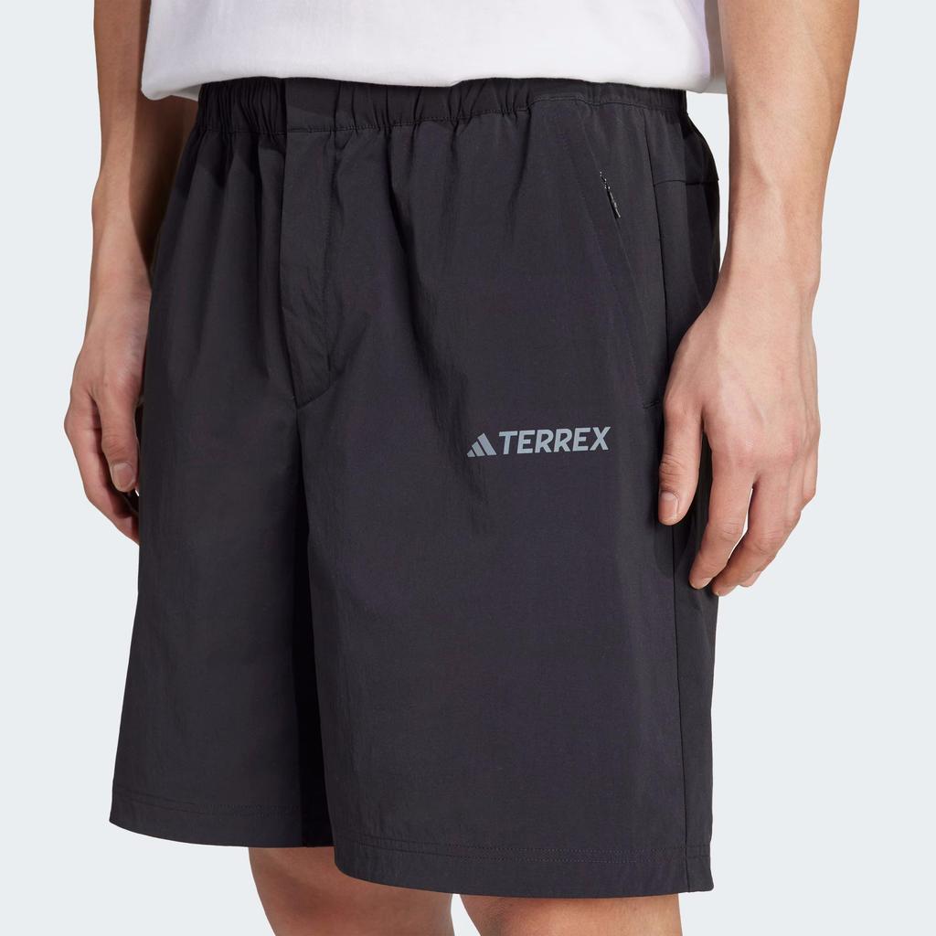 Adidas Terrex Multi Logo Letter Solid Color Loose Fit Five-Point Sports Shorts Men shorts Black JI5925