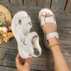 Personalized Large Size Thick Sole Versatile Comfortable Casual New Summer Velcro Sandals Non-slip Beach Women's Shoes