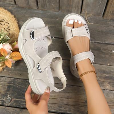 2025 New Summer Word with Velcro Foreign Trade Women's Shoes Large Size Platform Casual Platform Women's Sandals