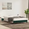 Bed Frame Without Mattress Dark Green 120 X 210 Cm Velvet