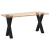 Vidaxl Dining Table Legs, 2 Pcs, Black, 60X(72-73) Cm, Steel