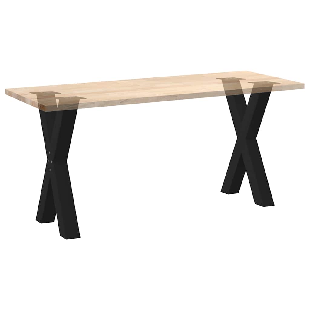Vidaxl Dining Table Legs, 2 Pcs, Black, 60X(72-73) Cm, Steel