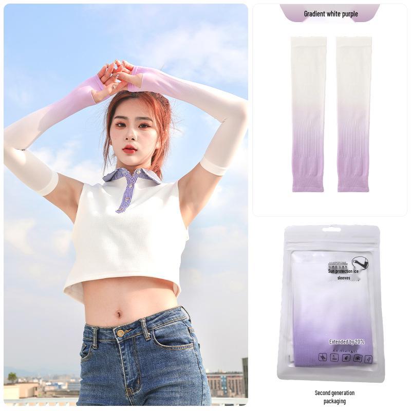 Ice Silk Sun Protection Sleeves for Men & Women - Outdoor Sports & Cycling Arm Protectors
