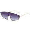 New Fashion Eye Protection Technology Future Women Irregular Mirror Rivet Glasses Vintage Sun Glass for Women Men UV400