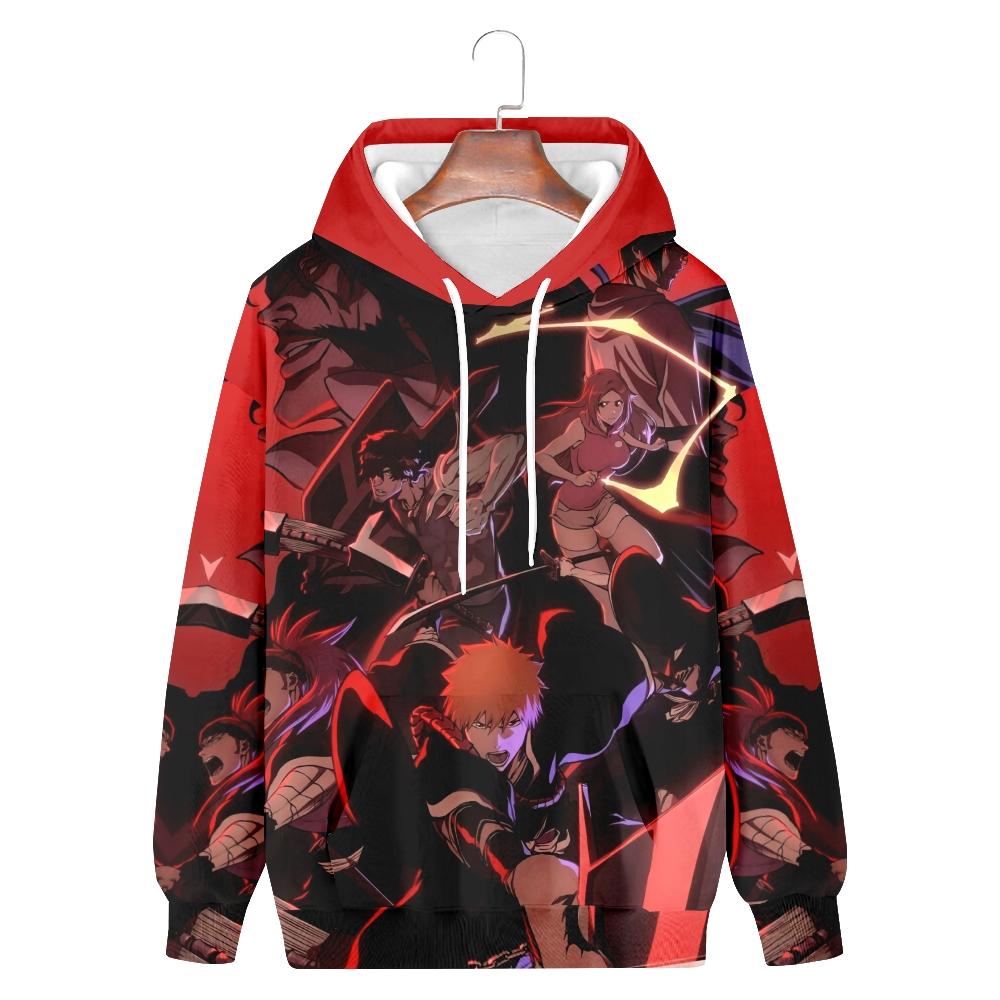 Unisex BLEACH Anime Hoodie Sweatshirt Cartoon Printed Streetwear Hoodies for Couples Men Women