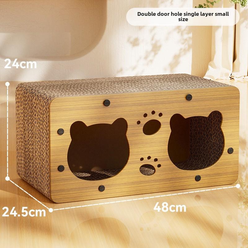 Cat Scratching Board Wear-resistant and Non-crumbling Cat Claw Board Cat Corrugated Cat Nest Villa Four-season Universal Claw Grinding Carton House