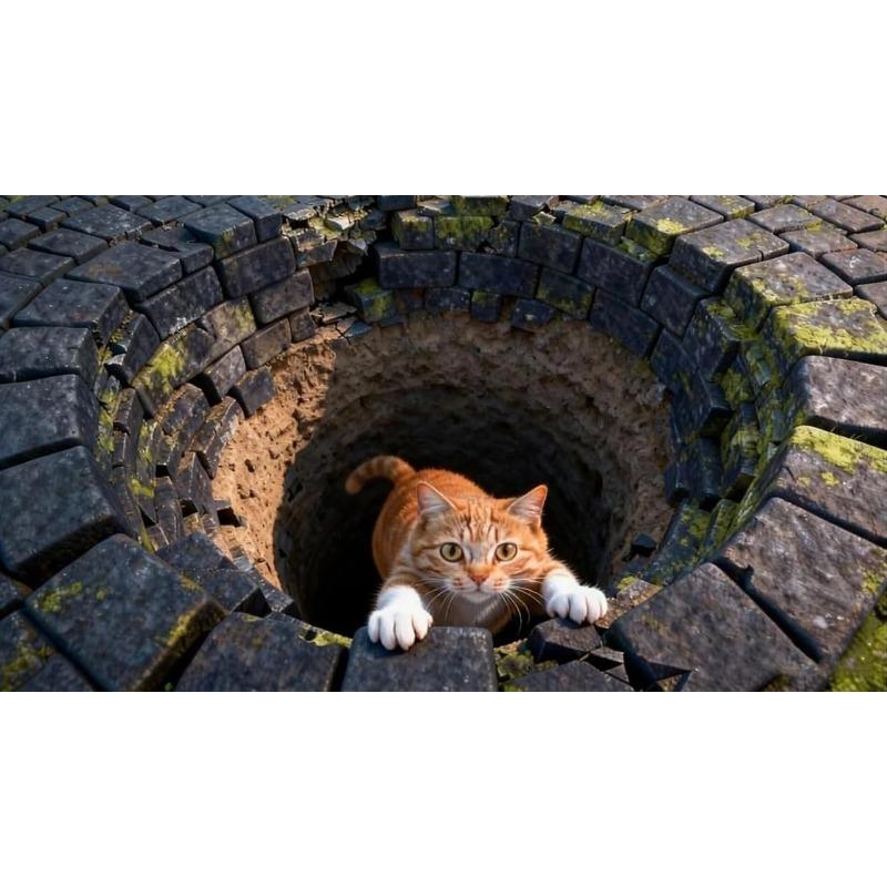 

3D Visual Trap Area Rug Cat Hole Carpet for Apartment Dwellers Dormitory Non-Slip Washable Floor Mat for Living Room Bedroom 40x60cm